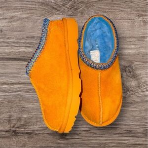UGG Kids Orange and Blue Slippers
